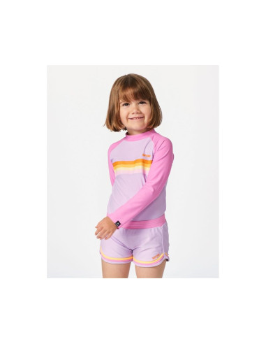 Lycra rip curl rainbow tide ls rash vest-girl różowy