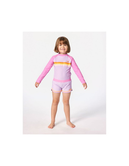 Lycra rip curl rainbow tide ls rash vest-girl różowy