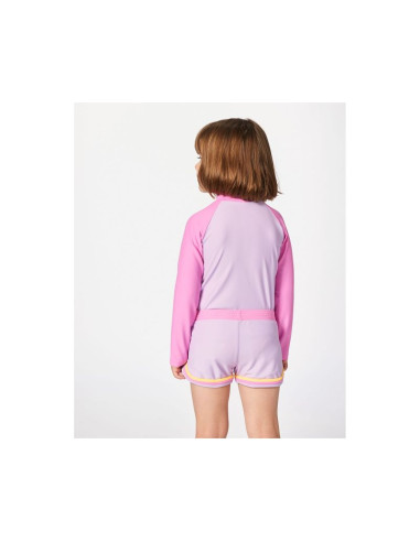 Lycra rip curl rainbow tide ls rash vest-girl różowy