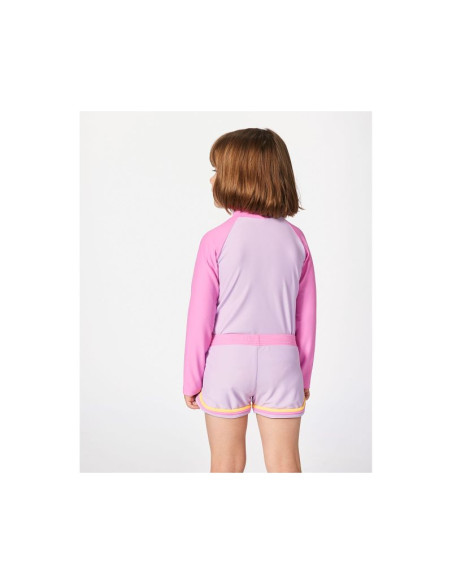 Lycra rip curl rainbow tide ls rash vest-girl różowy