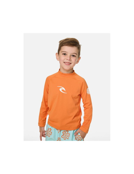 Lycra chłopięca rip curl waves upf l/s-boy pomarańczowa