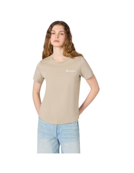 Koszulka damska champion short sleeve t-shirt beżowa 118408 ms041