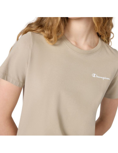 Koszulka damska champion short sleeve t-shirt beżowa 118408 ms041