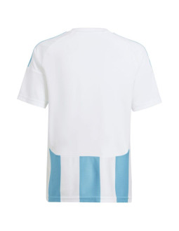 Koszulka dla dzieci adidas striped 24 jersey biało-błękitna iw2137 2