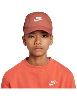 Czapka z daszkiem dla dzieci nike club pomarańczowa fb5063 209