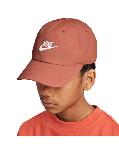 Czapka z daszkiem dla dzieci nike club pomarańczowa fb5063 209
