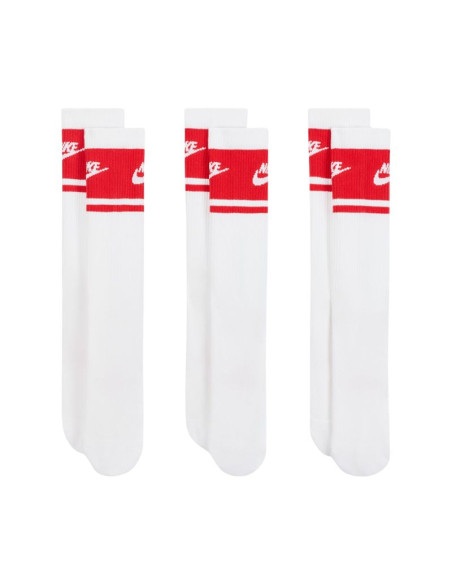 Skarpety nike everyday elevated crew 3 pary biało-czerwone im7949 900