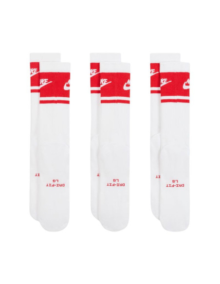 Skarpety nike everyday elevated crew 3 pary biało-czerwone im7949 900