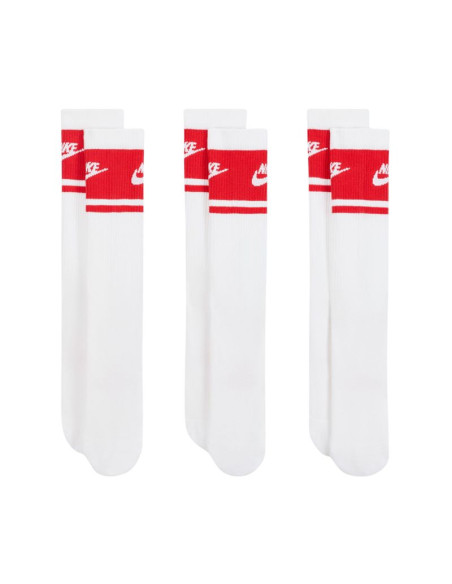 Skarpety nike everyday elevated crew 3 pary biało-czerwone im7949 900