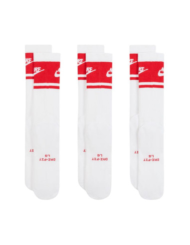 Skarpety nike everyday elevated crew 3 pary biało-czerwone im7949 900