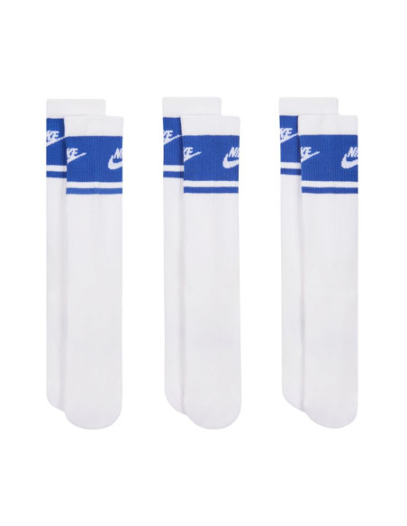 Skarpety nike everyday elevated crew 3 pary biało-niebieskie im7949 904