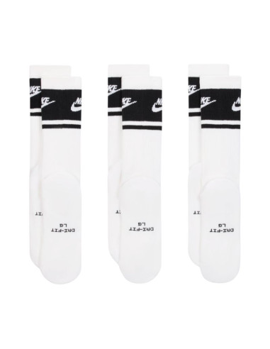 Skarpety nike everyday elevated crew 3 pary biało-czarne im7949 901