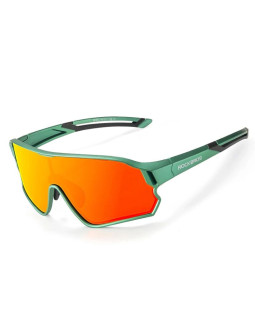 Okulary rowerowe rockbros 14110009002 polaryzacyjne dla dzieci 8-14 lat - zielone