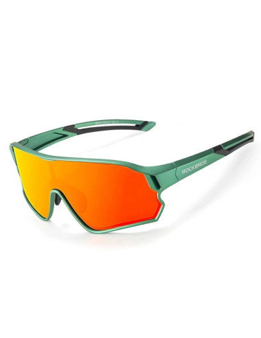 Okulary rowerowe rockbros 14110009002 polaryzacyjne dla dzieci 8-14 lat - zielone