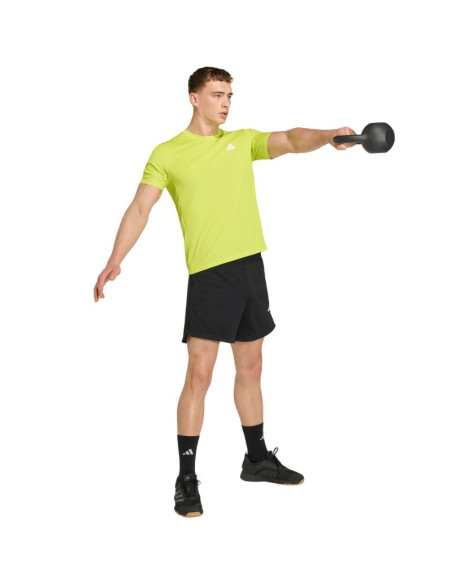 Koszulka męska adidas workout essentials base limonkowa kd5472