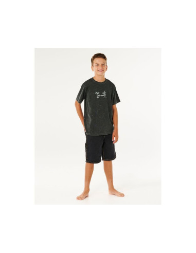 Koszulka chłopięca rip curl eternal shred wash tee-boy czarna