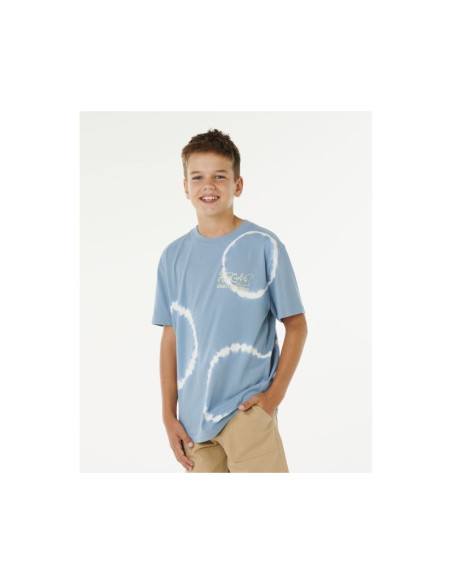 Koszulka chłopięca rip curl pacific rinse fin tee-boy niebieska