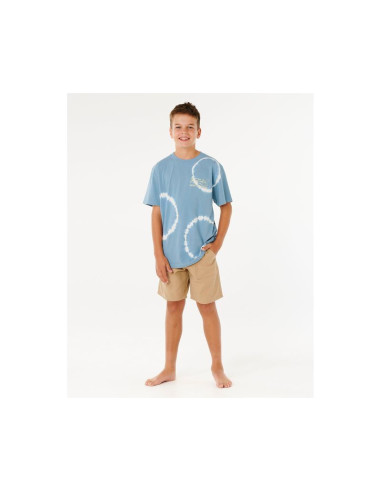 Koszulka chłopięca rip curl pacific rinse fin tee-boy niebieska