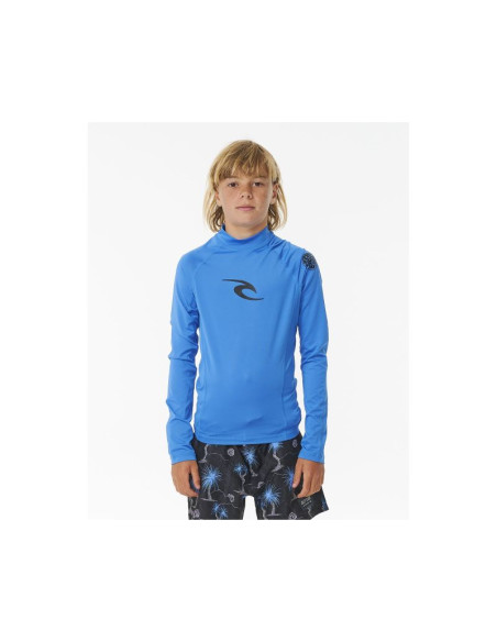 Lycra rip curl brand wave upf l/s-boy niebieski