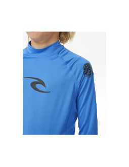 Lycra rip curl brand wave upf l/s-boy niebieski 2