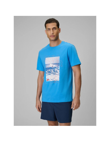 T-shirt regular z nadrukiem męski 4f 4f 4fwss26ttshm2783-33s