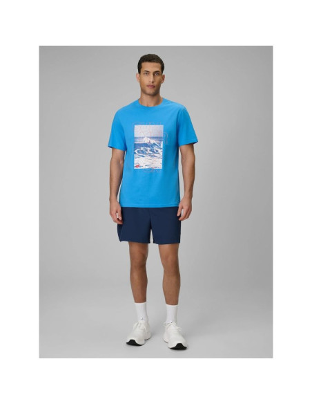 T-shirt regular z nadrukiem męski 4f 4f 4fwss26ttshm2783-33s