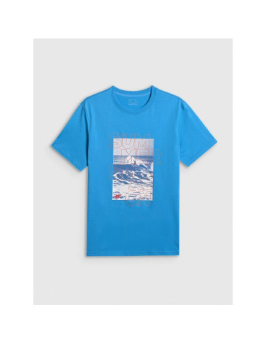 T-shirt regular z nadrukiem męski 4f 4f 4fwss26ttshm2783-33s