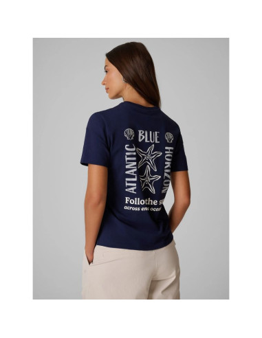 T-shirt relaxed z nadrukiem damski 4f 4frss26ttshf4021-31s