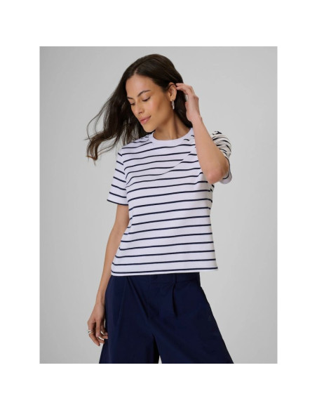 T-shirt relaxed z nadrukiem damski 4f 4frss26ttshf4023-10s