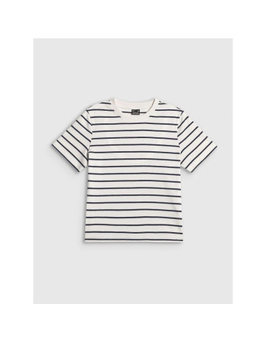 T-shirt relaxed z nadrukiem damski 4f 4frss26ttshf4023-10s
