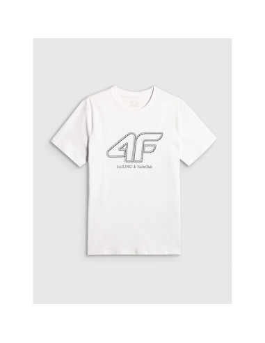 T-shirt regular męski z logo 4f 4frss26ttshm3999-10s