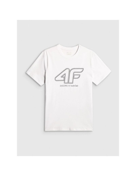 T-shirt regular męski z logo 4f 4frss26ttshm3999-10s