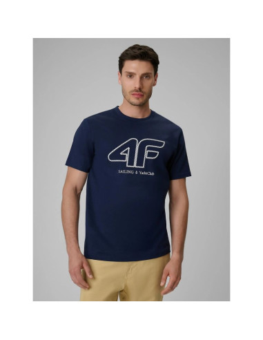 T-shirt regular męski z logo 4f 4frss26ttshm3999-31s