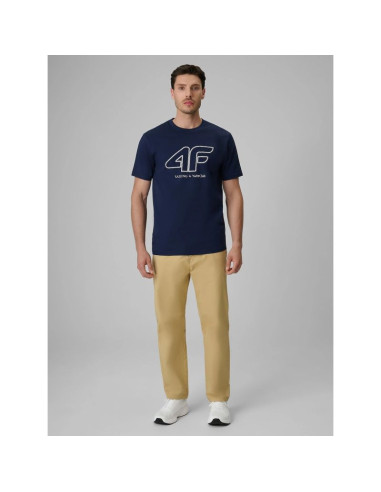 T-shirt regular męski z logo 4f 4frss26ttshm3999-31s