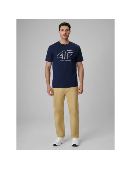 T-shirt regular męski z logo 4f 4frss26ttshm3999-31s