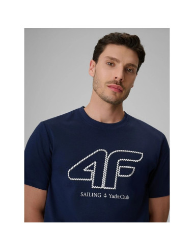 T-shirt regular męski z logo 4f 4frss26ttshm3999-31s
