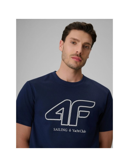 T-shirt regular męski z logo 4f 4frss26ttshm3999-31s