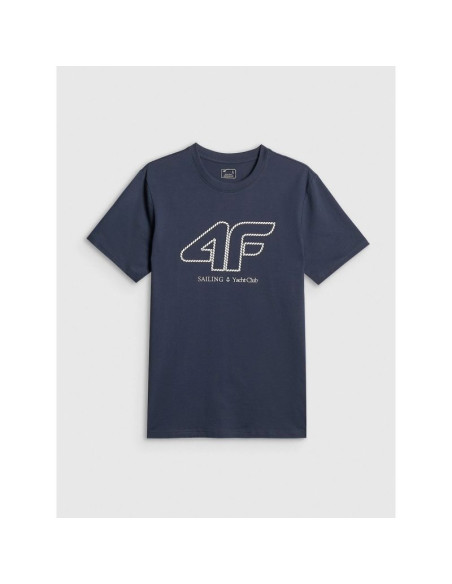 T-shirt regular męski z logo 4f 4frss26ttshm3999-31s