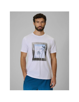 T-shirt regular z nadrukiem męski 4f 4fwss26ttshm3034-10s