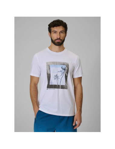 T-shirt regular z nadrukiem męski 4f 4fwss26ttshm3034-10s