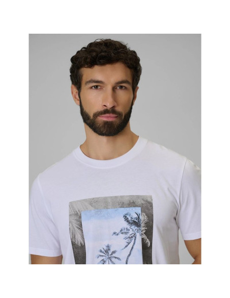 T-shirt regular z nadrukiem męski 4f 4fwss26ttshm3034-10s