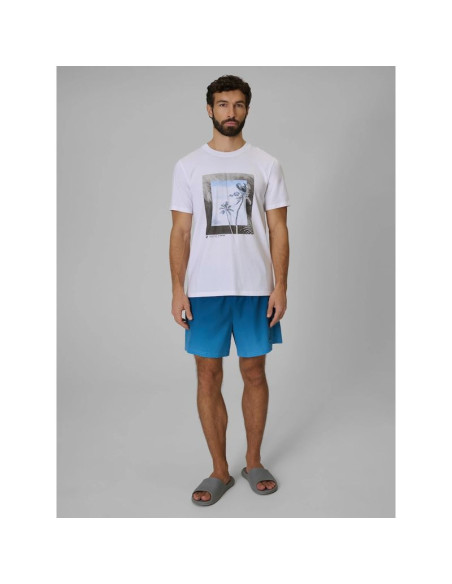 T-shirt regular z nadrukiem męski 4f 4fwss26ttshm3034-10s