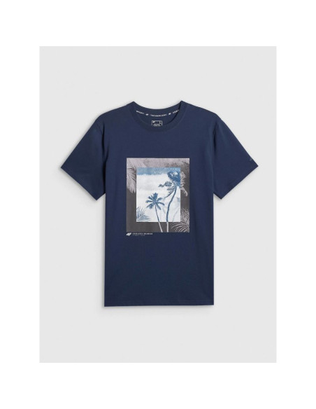 T-shirt regular z nadrukiem męski 4f 4fwss26ttshm3034-31s