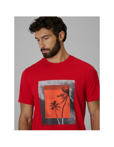 T-shirt regular z nadrukiem męski 4f 4fwss26ttshm3034-62s