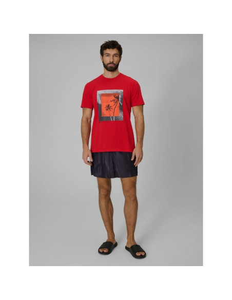 T-shirt regular z nadrukiem męski 4f 4fwss26ttshm3034-62s