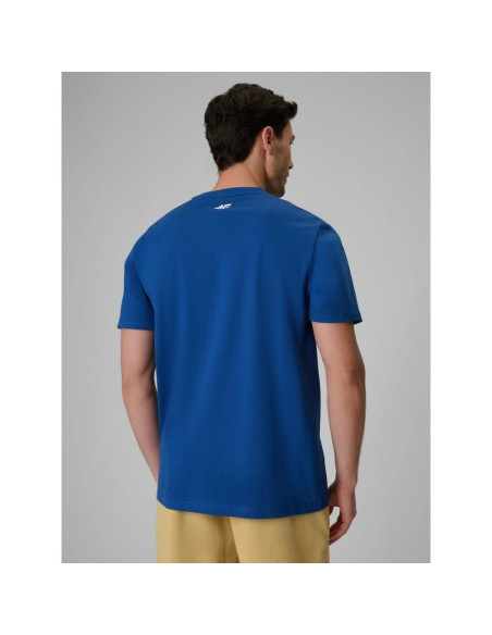 T-shirt relaxed z nadrukiem męski 4f 4frss26ttshm3996-033s