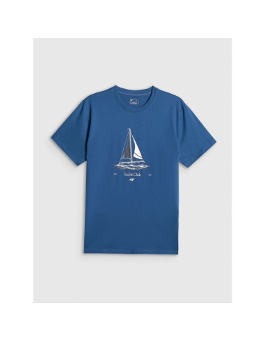T-shirt relaxed z nadrukiem męski 4f 4frss26ttshm3996-033s