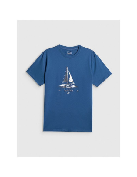 T-shirt relaxed z nadrukiem męski 4f 4frss26ttshm3996-033s