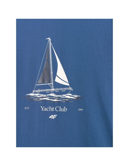 T-shirt relaxed z nadrukiem męski 4f 4frss26ttshm3996-033s