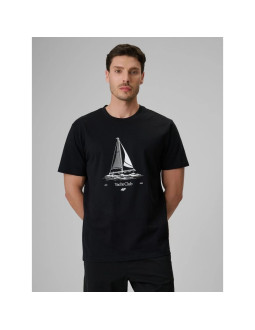 T-shirt relaxed z nadrukiem męski 4f 4frss26ttshm3996-20s